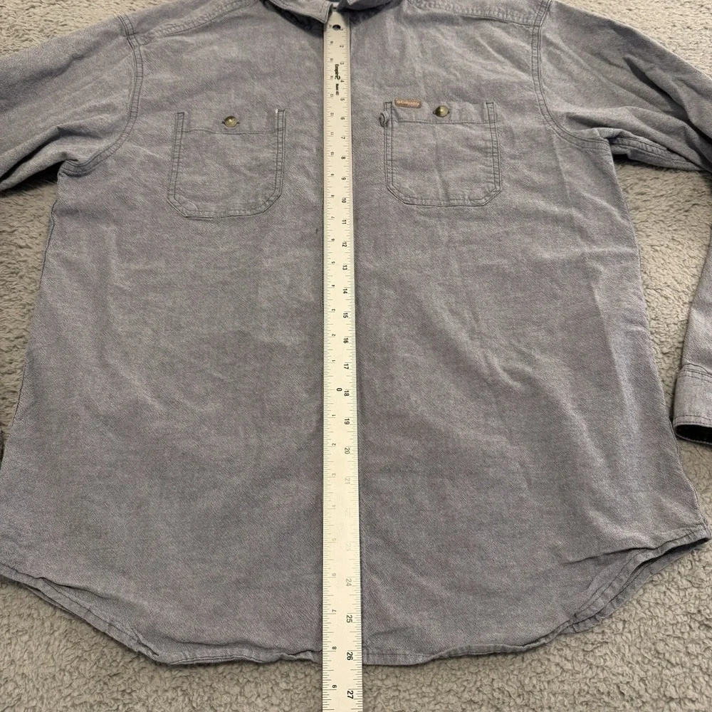 Columbia Performance Hunting Gear Men's Button Up Shirt Size‎ Large Blue